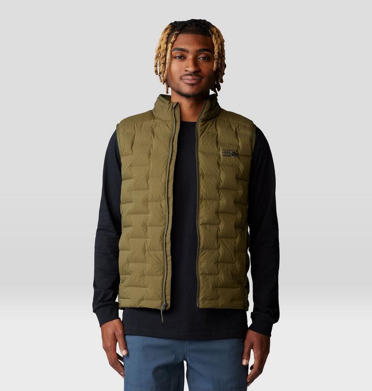 Men's Stretchdown Vest, Color: Combat Green, image 7