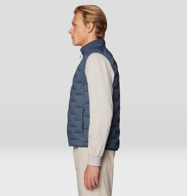 Men's Stretchdown Vest, Color: Moon Blue, image 3