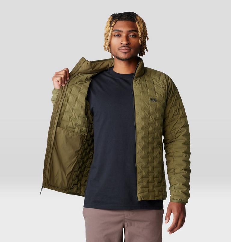 Men's Stretchdown Light Jacket, Color: Combat Green, image 5