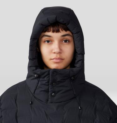 Stretchdown Poncho, Color: Black, image 8