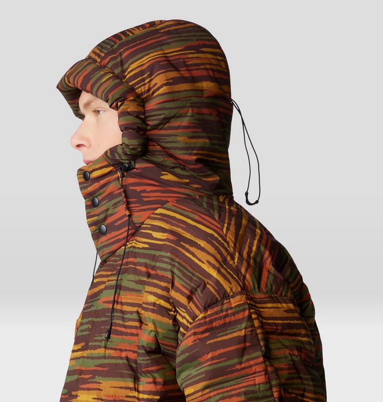 Stretchdown Poncho, Color: Iron Oxide Stria Print, image 13