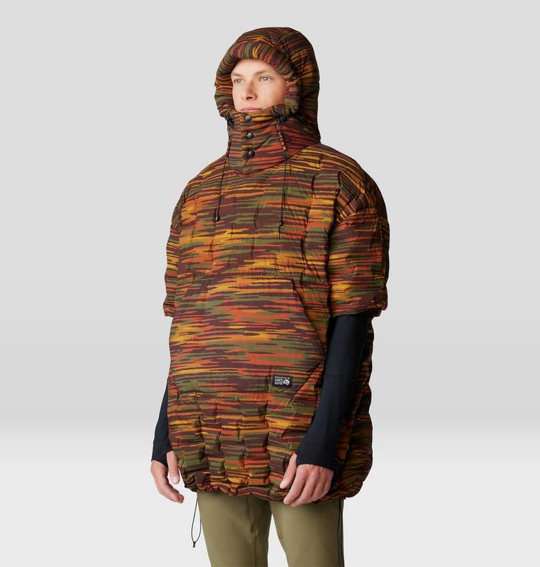 Stretchdown Poncho, Color: Iron Oxide Stria Print, image 16