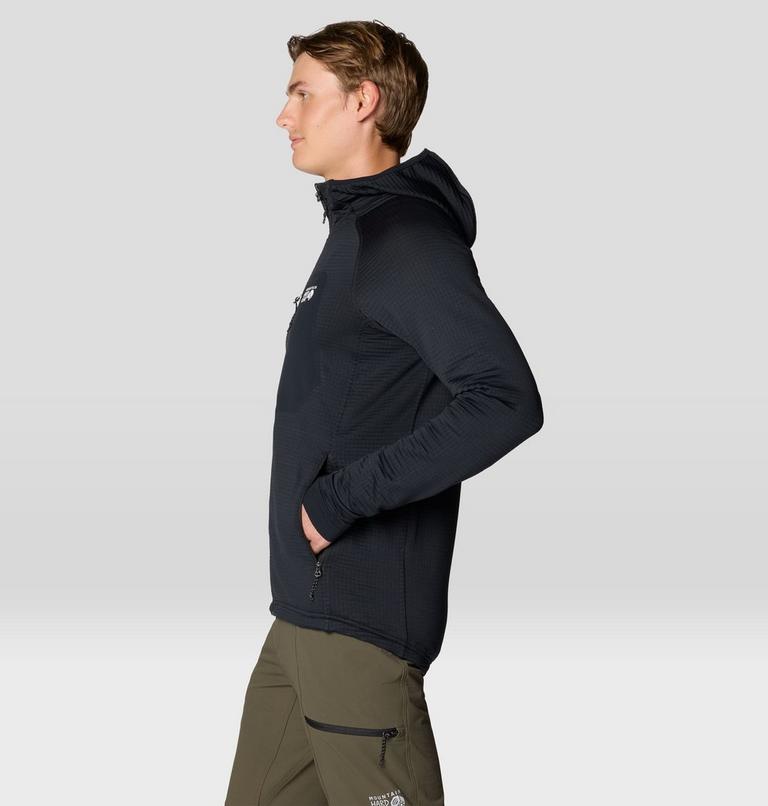 Men's Polartec® Power Grid Full Zip Hoody, Color: Black, image 3