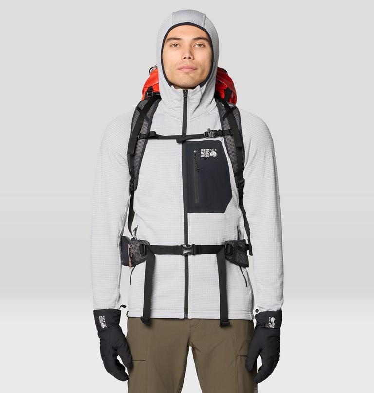 Men's Polartec® Power Grid Full Zip Hoody, Color: Glacial Heather, image 7