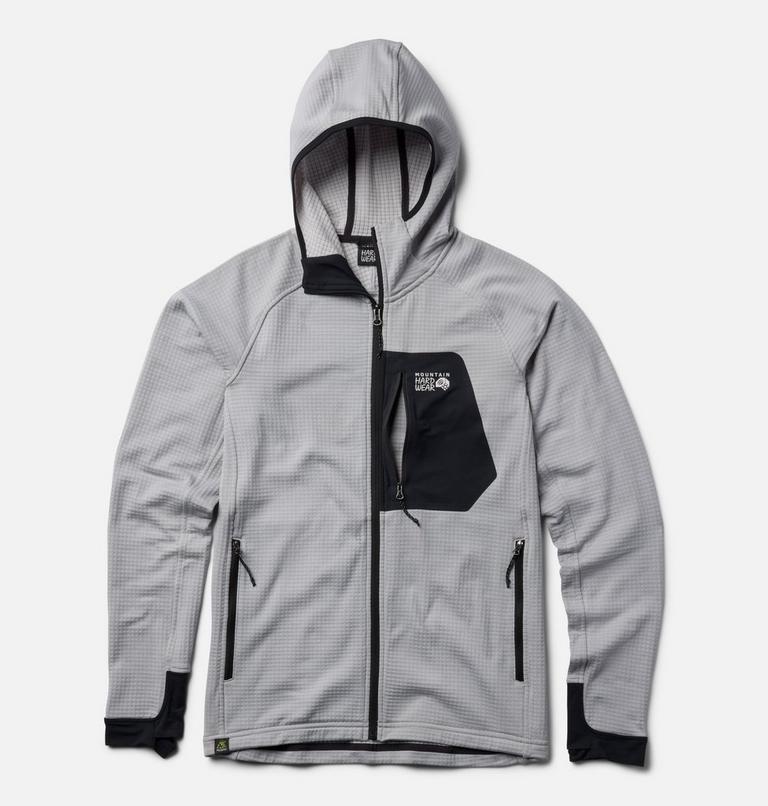 Men's Polartec® Power Grid Full Zip Hoody, Color: Glacial Heather, image 2