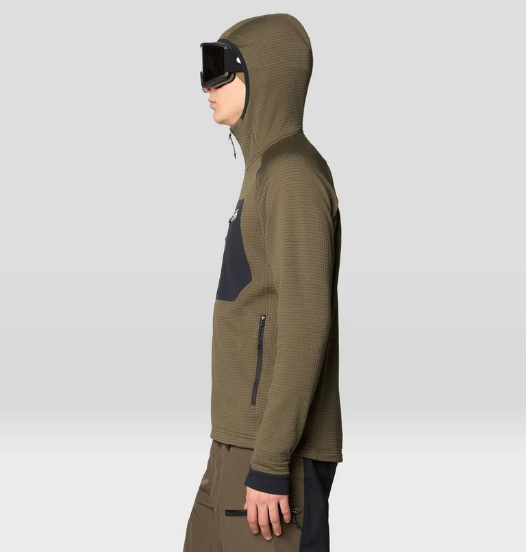 Men's Polartec® Power Grid Full Zip Hoody, Color: Ridgeline Heather, image 3