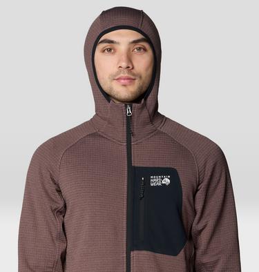 Men's Polartec&reg; Power Grid Full Zip Hoody, Color: Carob Heather, image 12