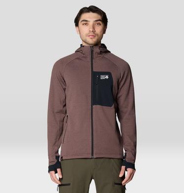 Men's Polartec&reg; Power Grid Full Zip Hoody, Color: Carob Heather, image 9
