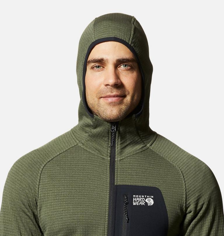 ANSWER4 Power Grid™ Full-ZipHoodie khaki Men's Polartec® Power Grid™ Full Zip Hoody | Mountain Hardwear