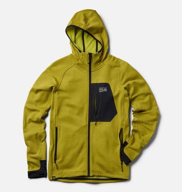 Men's Polartec® Power Grid Full Zip Hoody, Color: Moon Moss Heather, image 2