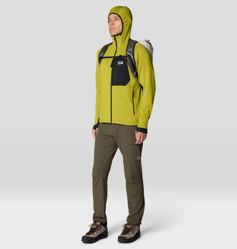 Men's Polartec&reg; Power Grid Full Zip Hoody, Color: Python Green Heather, image 2