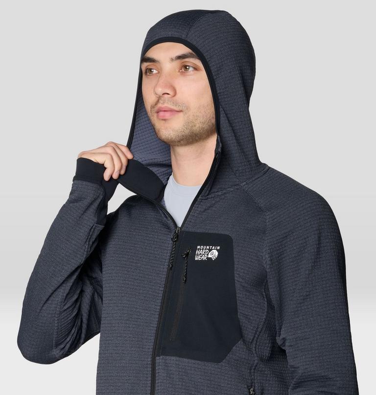 Men's Polartec&reg; Power Grid Full Zip Hoody, Color: Blue Slate Heather, image 5