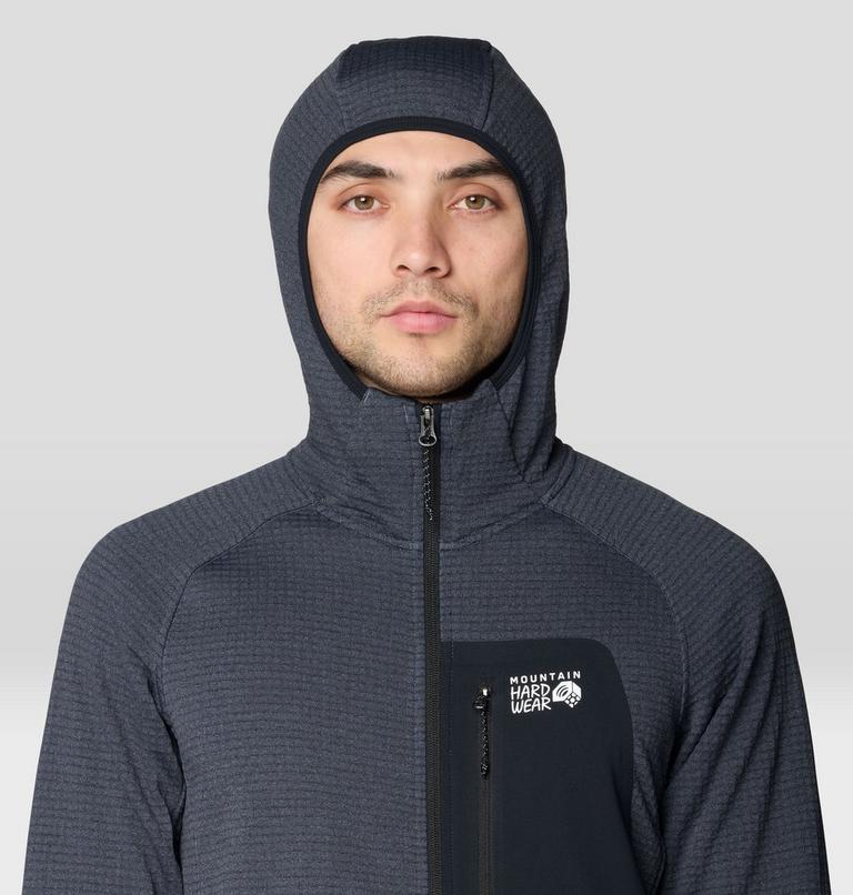 Men's Polartec&reg; Power Grid Full Zip Hoody, Color: Blue Slate Heather, image 6