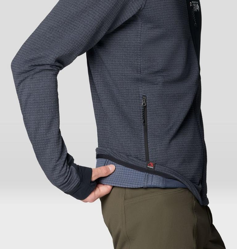 Men's Polartec&reg; Power Grid Full Zip Hoody, Color: Blue Slate Heather, image 7