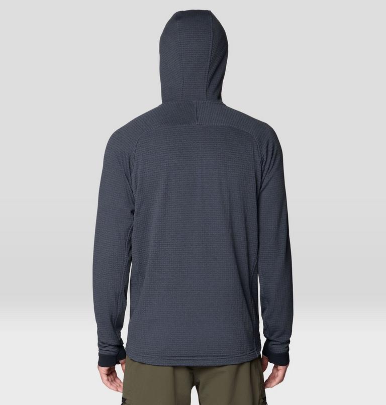 Men's Polartec&reg; Power Grid Full Zip Hoody, Color: Blue Slate Heather, image 3
