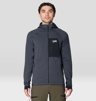 Men's Polartec&reg; Power Grid Full Zip Hoody, Color: Blue Slate Heather, image 5