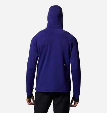Men's Polartec® Power Grid Full Zip Hoody, Color: Klein Blue Heather, image 2