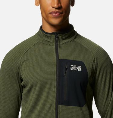 Men's Polartec® Power Grid Half Zip Jacket, Color: Surplus Green Heather, image 8
