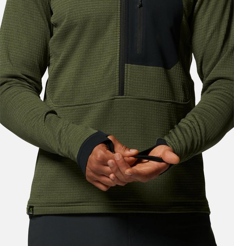 Veste à demi-zip Polartec® Power Grid, Color: Surplus Green Heather, image 5