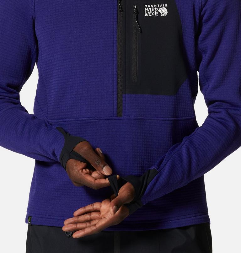 Men's Polartec® Power Grid Half Zip Jacket, Color: Klein Blue Heather, image 5