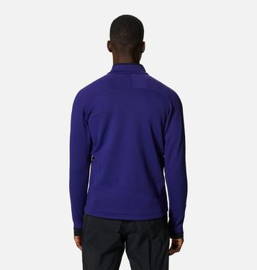 Men's Polartec® Power Grid Half Zip Jacket, Color: Klein Blue Heather, image 2