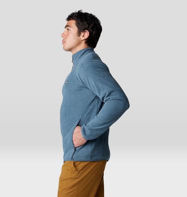 Men's Microchill Full Zip Jacket, Color: Moon Blue Heather, image 3