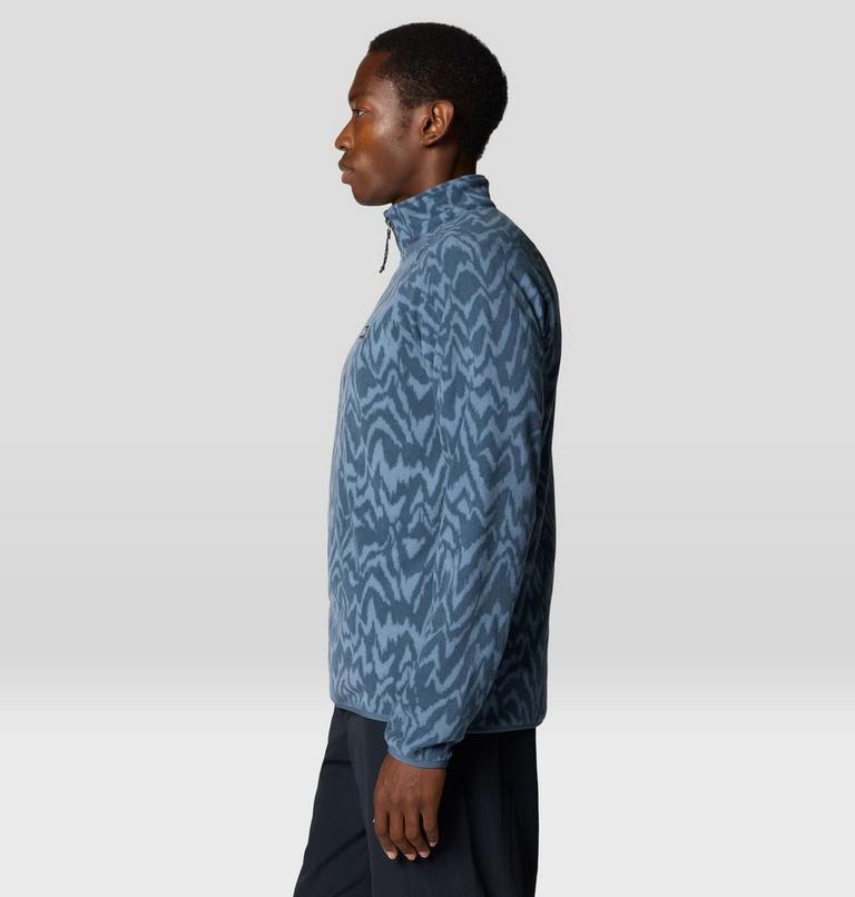 Men's Microchill 1/4 Zip Pullover, Color: Moon Blue Peaks XL Print, image 3