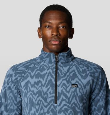 Men's Microchill 1/4 Zip Pullover, Color: Moon Blue Peaks XL Print, image 8