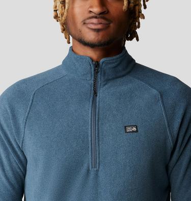 Men's Microchill 1/4 Zip Pullover, Color: Moon Blue Heather, image 4