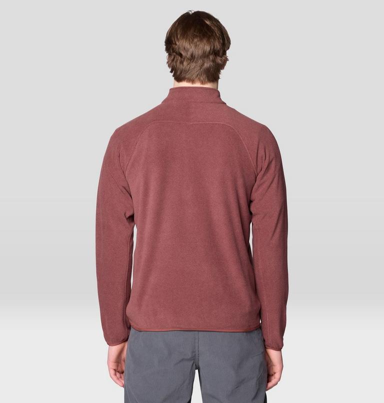 Men's Microchill 1/4 Zip Pullover, Color: Bourbon Brown Heather, image 2