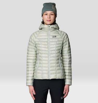 Women's Ghost Whisperer Hooded Down Jacket, Color: Gamma Grey, image 3