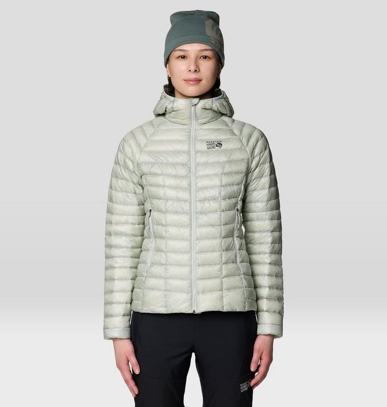 Women's Ghost Whisperer Hooded Down Jacket, Color: Gamma Grey, image 1
