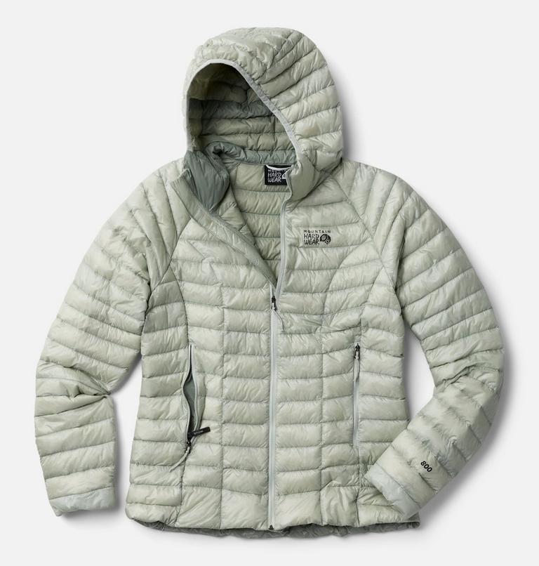 Women's Ghost Whisperer Hooded Down Jacket, Color: Gamma Grey, image 2