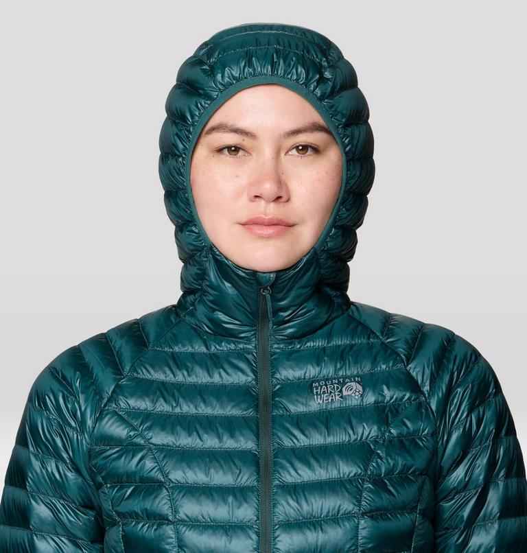 Women's Ghost Whisperer Hooded Down Jacket, Color: Aqua Green, image 4