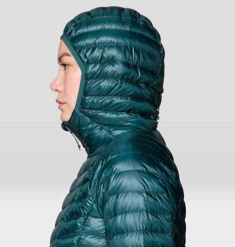 Women's Ghost Whisperer Hooded Down Jacket, Color: Aqua Green, image 5