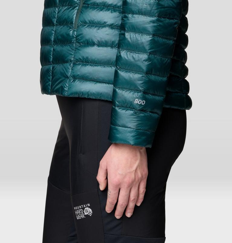 Women's Ghost Whisperer Hooded Down Jacket, Color: Aqua Green, image 6