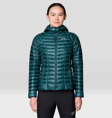 Women's Ghost Whisperer Hooded Down Jacket, Color: Aqua Green, image 5