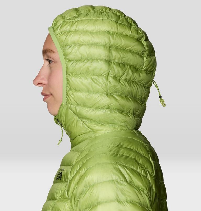 Women's Ghost Whisperer Hooded Down Jacket, Color: Bright Lichen, image 5