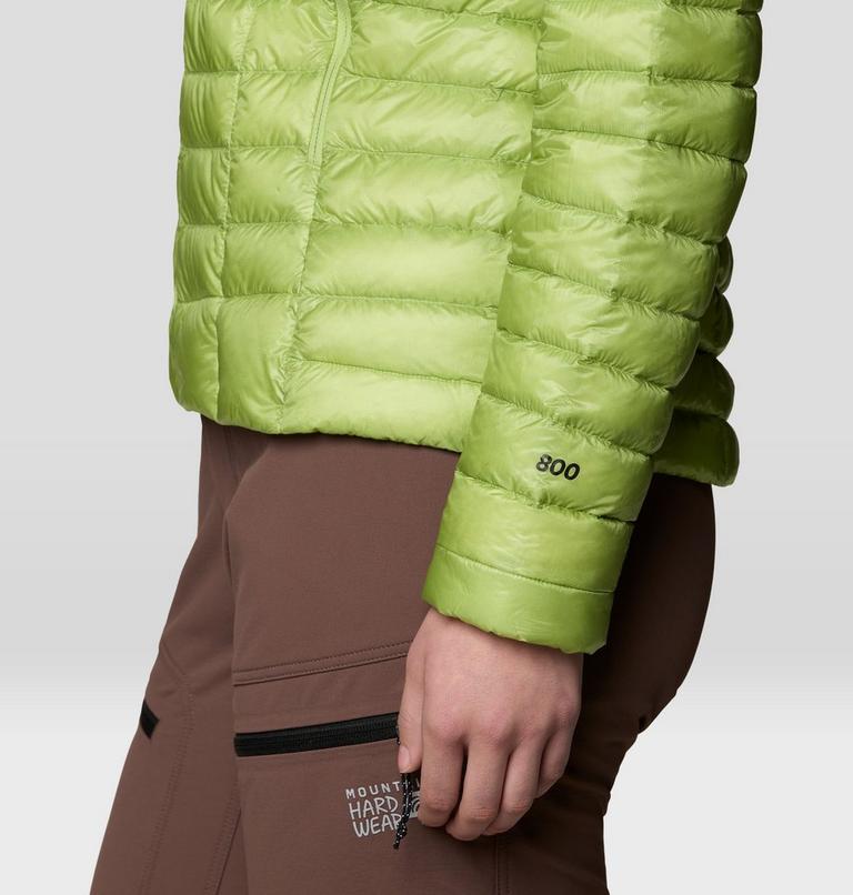 Women's Ghost Whisperer Hooded Down Jacket, Color: Bright Lichen, image 7