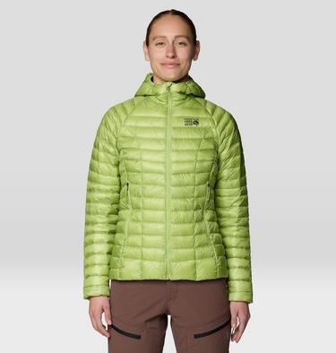 Women's Ghost Whisperer Hooded Down Jacket, Color: Bright Lichen, image 9