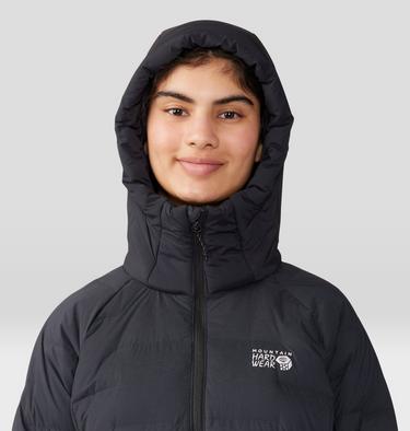 Women's Stretchdown Long Parka, Color: Black, image 8