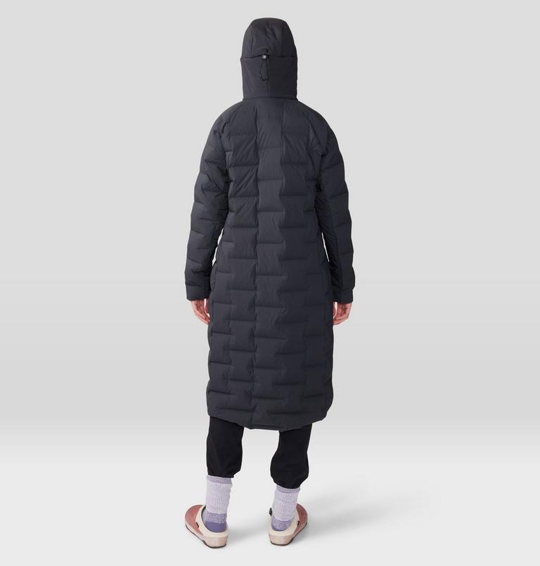 Women's Stretchdown Long Parka, Color: Black, image 2
