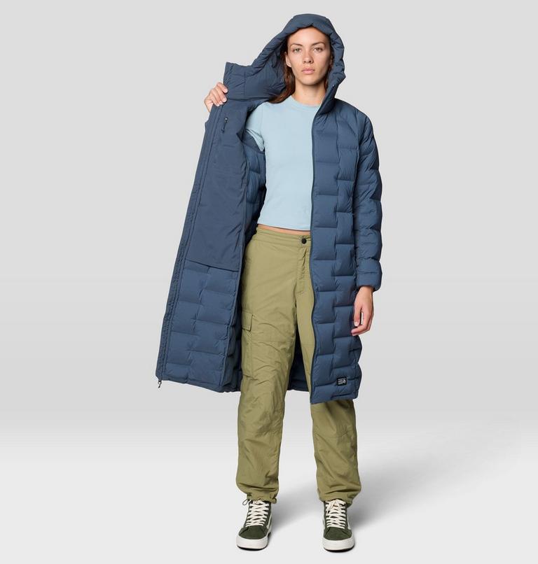 Women's Stretchdown Long Parka, Color: Moon Blue, image 5