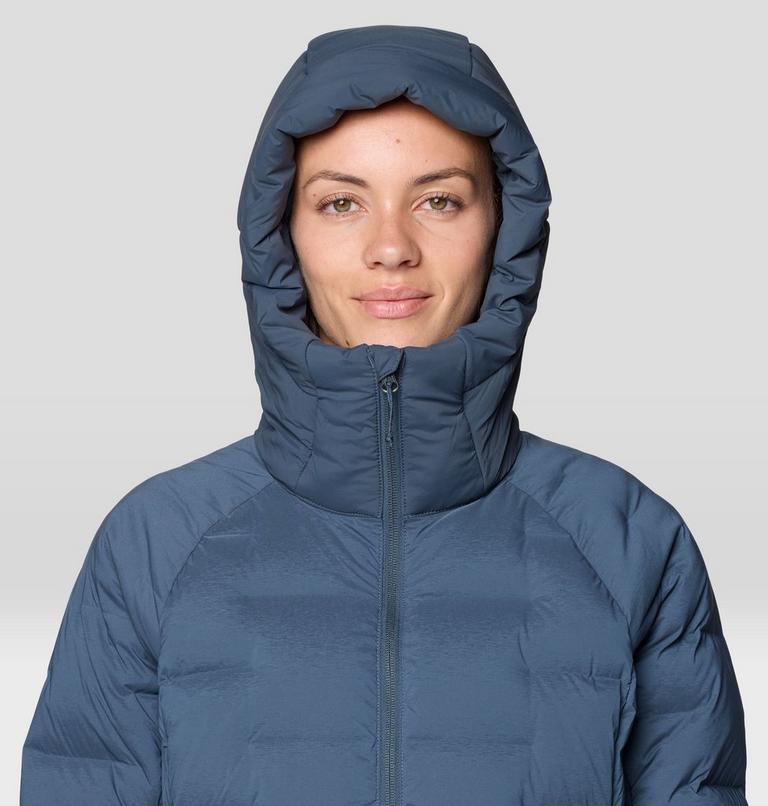 Women's Stretchdown Long Parka, Color: Moon Blue, image 6