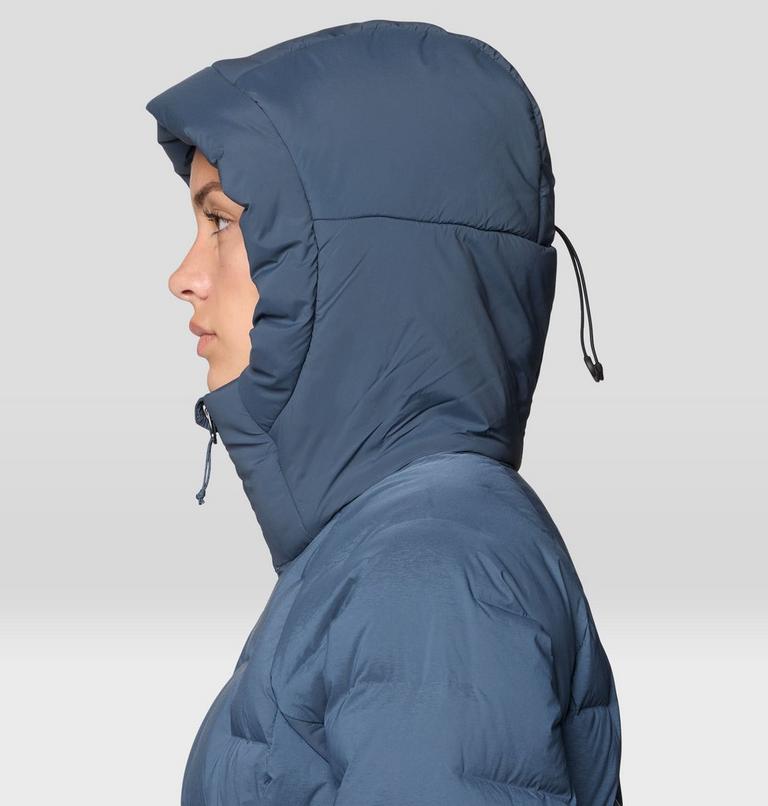 Women's Stretchdown Long Parka, Color: Moon Blue, image 7
