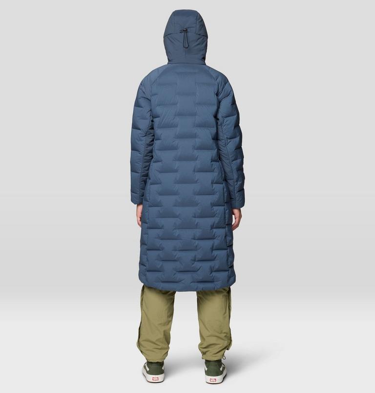 Women's Stretchdown Long Parka, Color: Moon Blue, image 2
