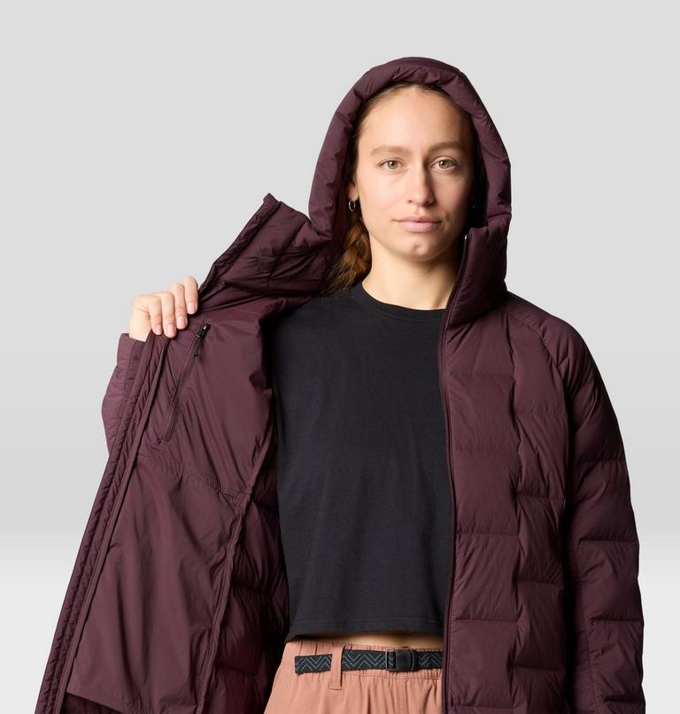 Women's Stretchdown Long Parka, Color: Blackberry, image 7