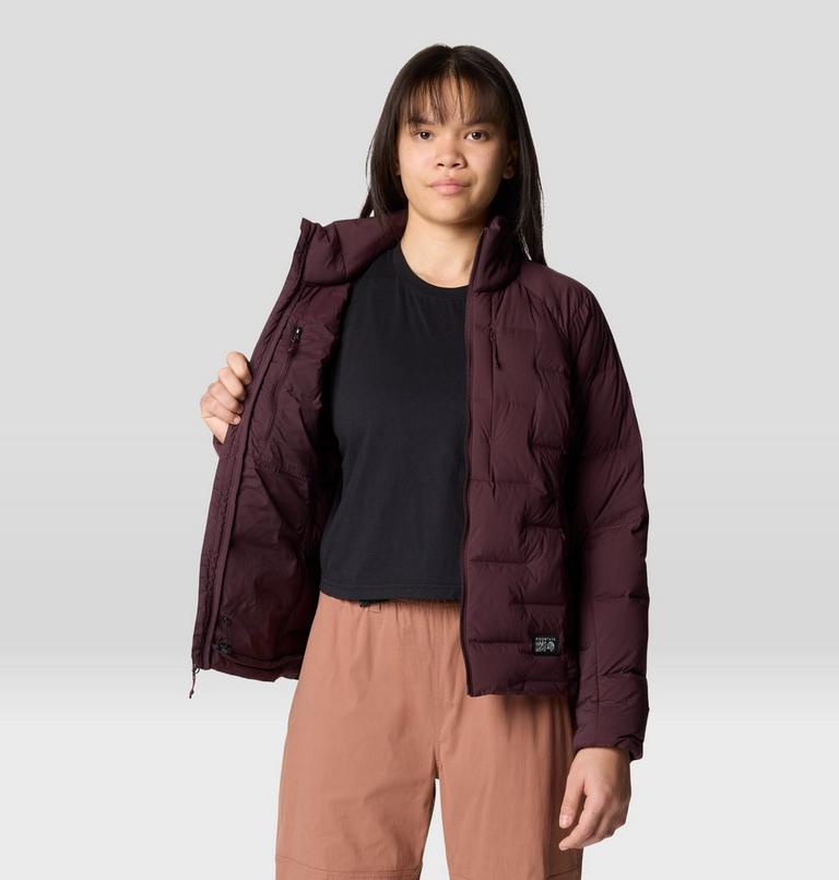 Women's Stretchdown High-Hip Jacket, Color: Blackberry, image 6