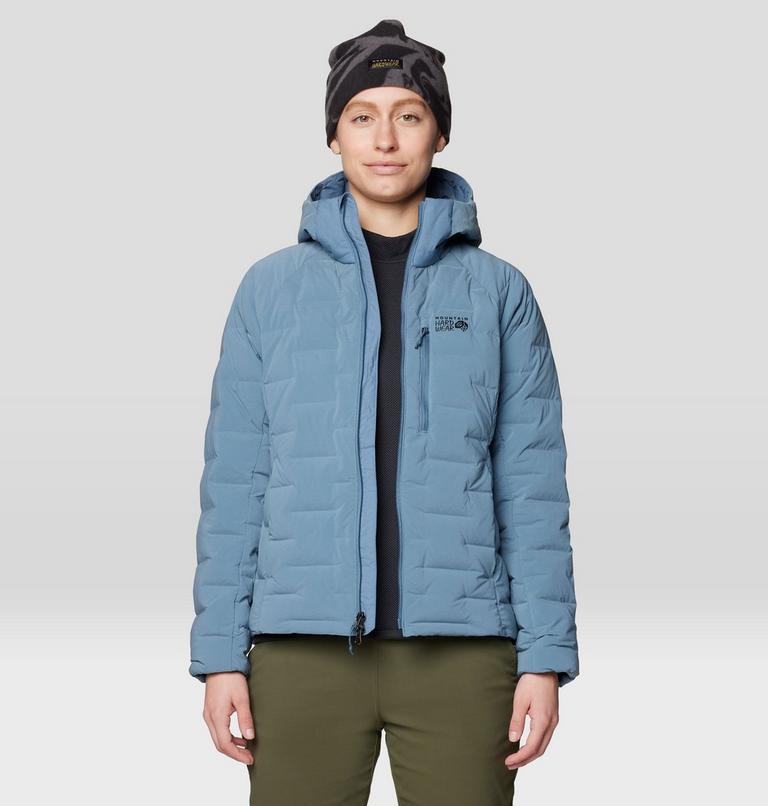 Women's Stretchdown Hoody, Color: Adriatic Blue Heather, image 6