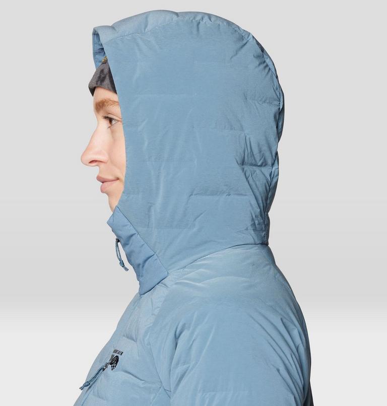 Women's Stretchdown Hoody, Color: Adriatic Blue Heather, image 9